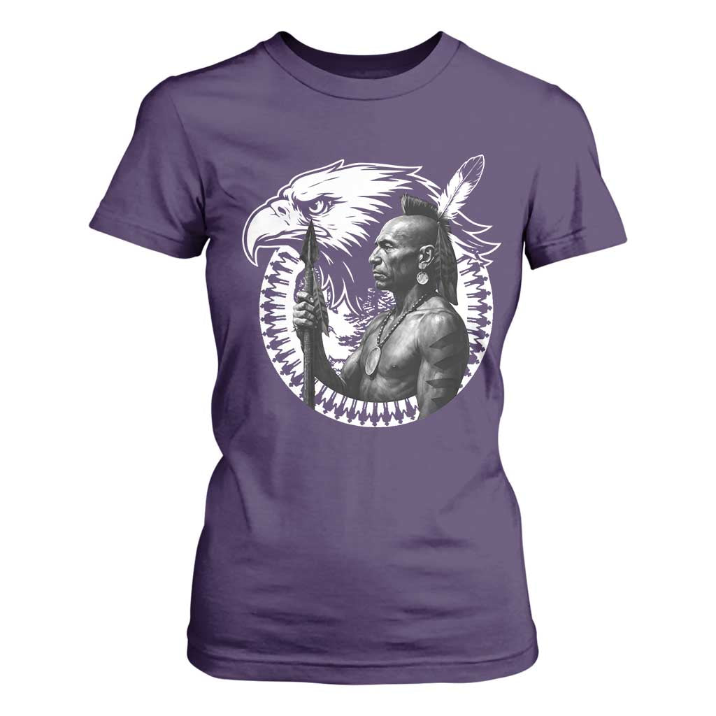 Mohawk Warrior Tribe T Shirt For Women Native American Haudenosaunee Pride Vintage Eagle TS11 Purple Print Your Wear