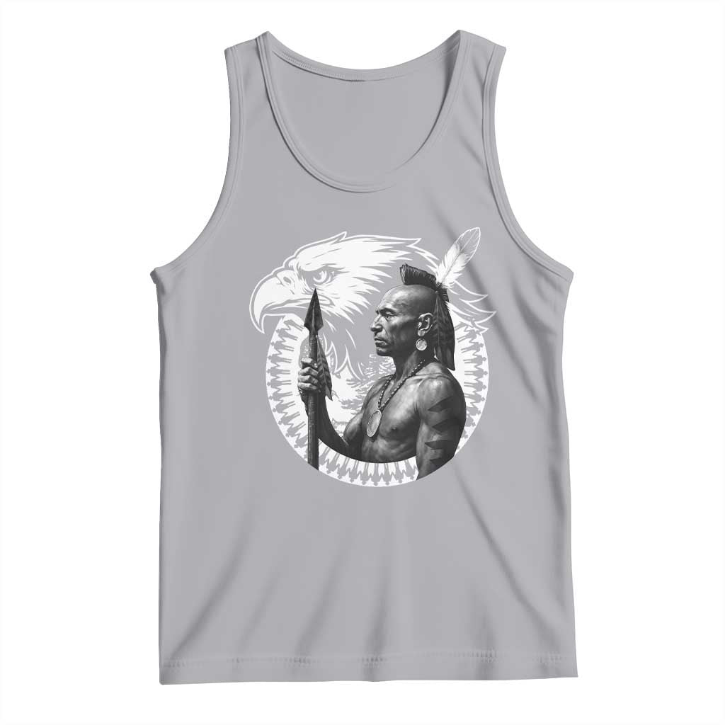 Mohawk Warrior Tribe Tank Top Native American Haudenosaunee Pride Vintage Eagle TS11 Athletic Heather Print Your Wear