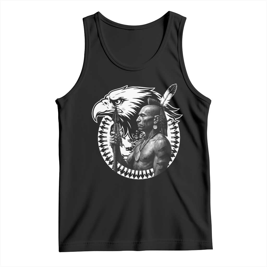 Mohawk Warrior Tribe Tank Top Native American Haudenosaunee Pride Vintage Eagle TS11 Black Print Your Wear