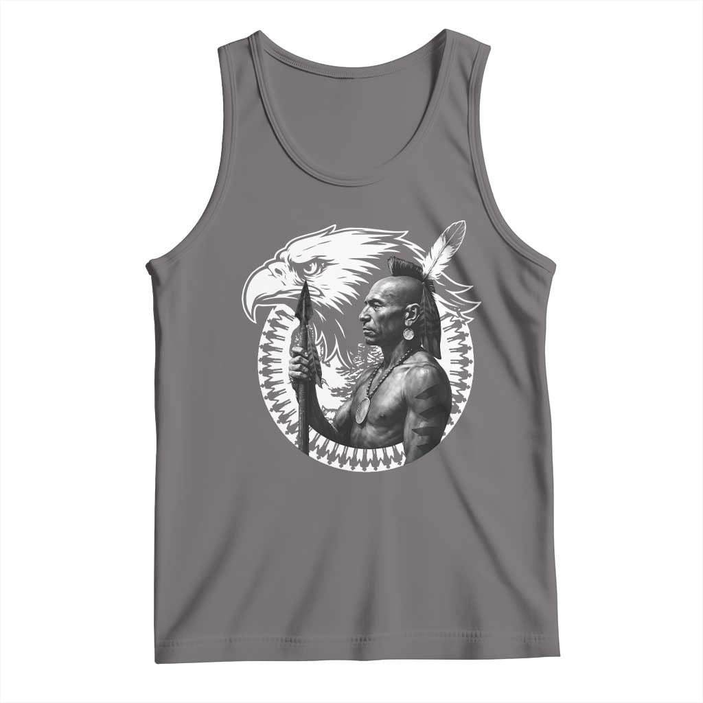 Mohawk Warrior Tribe Tank Top Native American Haudenosaunee Pride Vintage Eagle TS11 Deep Heather Print Your Wear