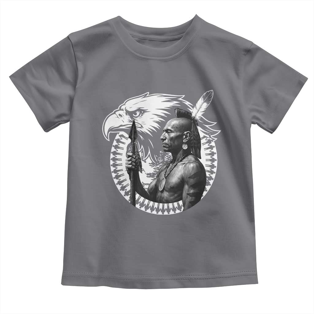 Mohawk Warrior Tribe Toddler T Shirt Native American Haudenosaunee Pride Vintage Eagle TS11 Charcoal Print Your Wear