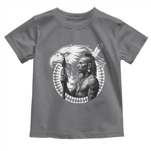 Mohawk Warrior Tribe Toddler T Shirt Native American Haudenosaunee Pride Vintage Eagle TS11 Charcoal Print Your Wear