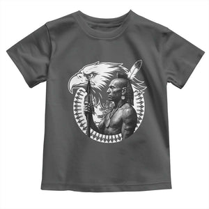 Mohawk Warrior Tribe Toddler T Shirt Native American Haudenosaunee Pride Vintage Eagle TS11 Dark Heather Print Your Wear