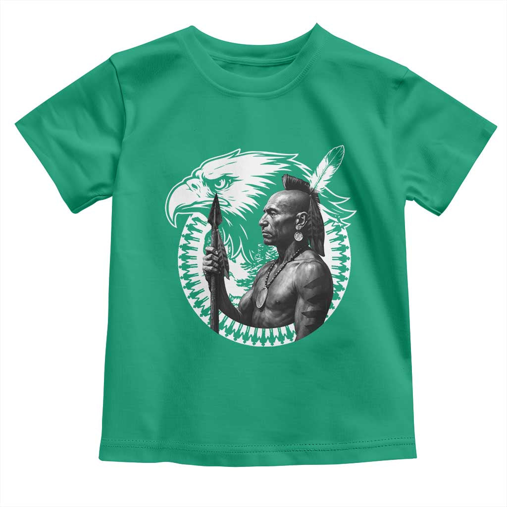 Mohawk Warrior Tribe Toddler T Shirt Native American Haudenosaunee Pride Vintage Eagle TS11 Irish Green Print Your Wear