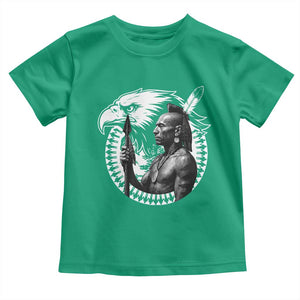 Mohawk Warrior Tribe Toddler T Shirt Native American Haudenosaunee Pride Vintage Eagle TS11 Irish Green Print Your Wear