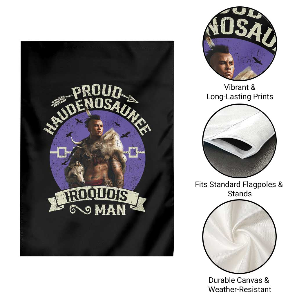 Proud Haudenosaunee Iroquois Man Garden Flag Mohawk Tribe Native American TS11 Print Your Wear