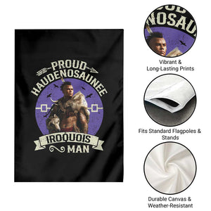 Proud Haudenosaunee Iroquois Man Garden Flag Mohawk Tribe Native American TS11 Print Your Wear