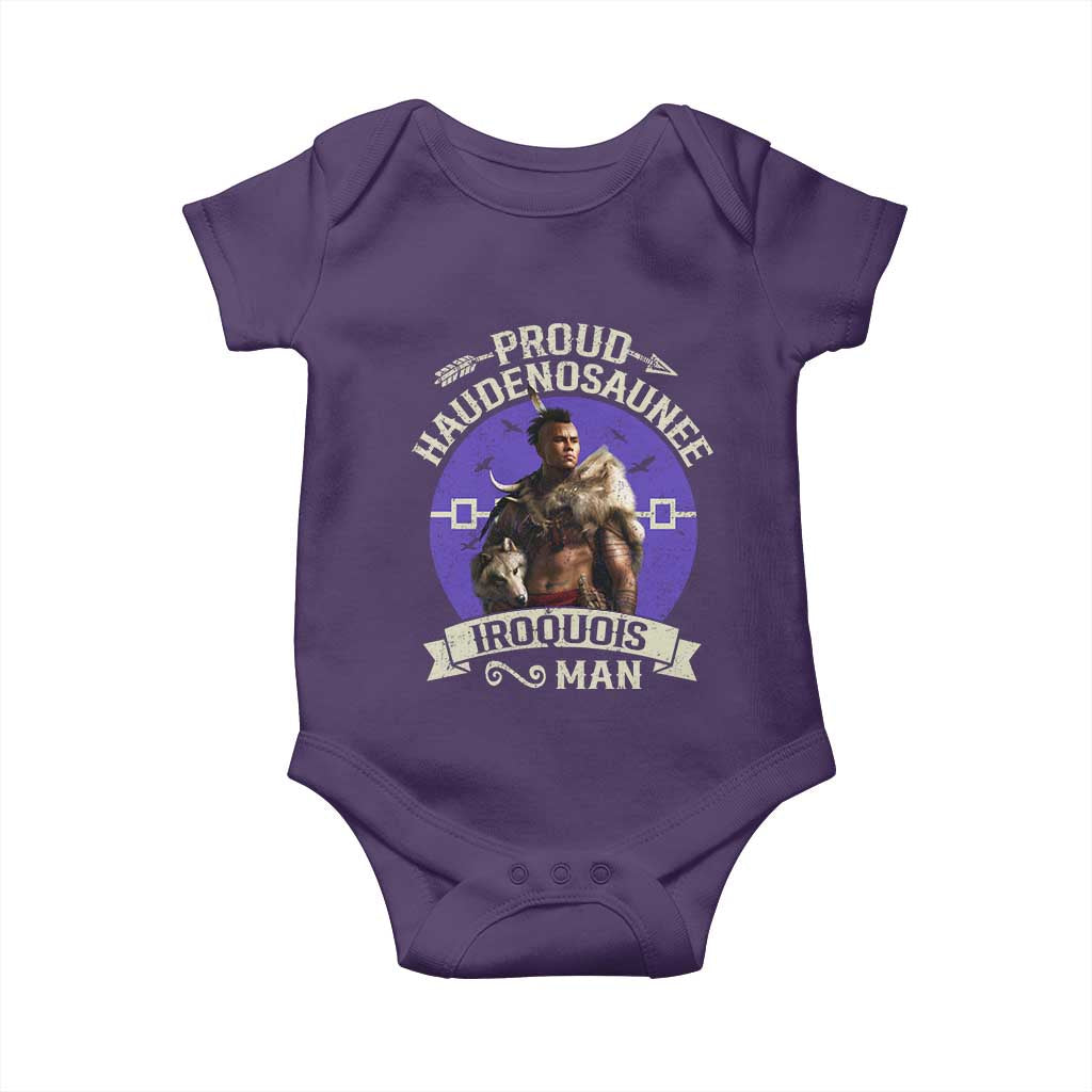 Proud Haudenosaunee Iroquois Man Baby Onesie Mohawk Tribe Native American TS11 Purple Print Your Wear