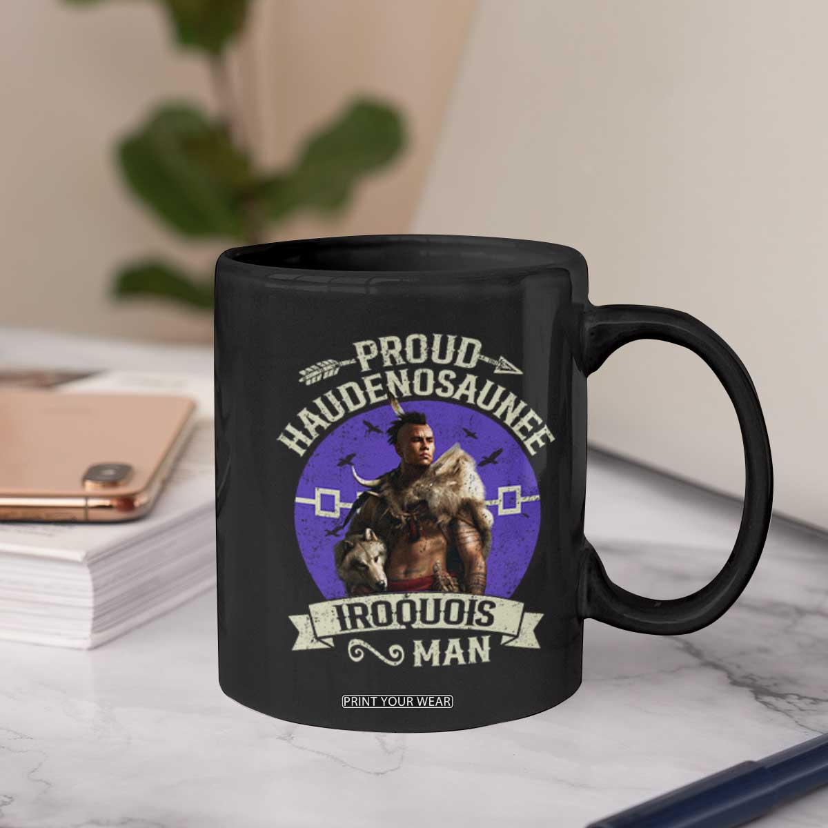 Proud Haudenosaunee Iroquois Man Coffee Mug Mohawk Tribe Native American TS11 Print Your Wear