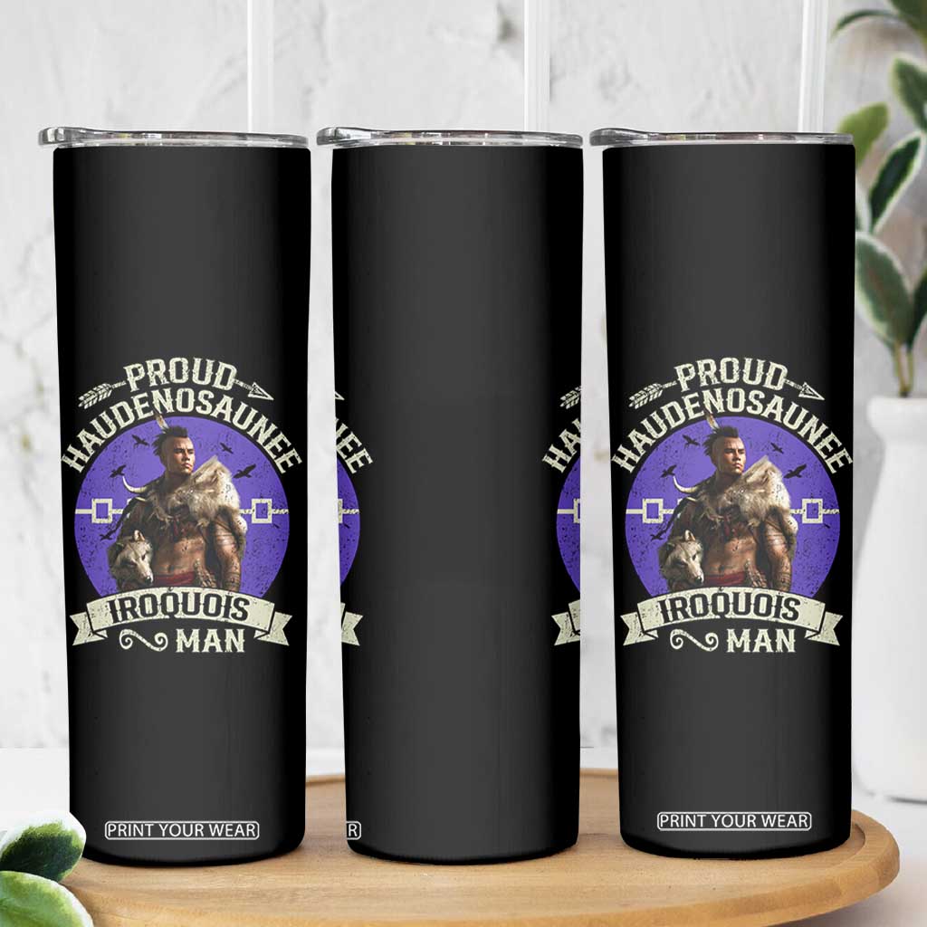 Proud Haudenosaunee Iroquois Man Skinny Tumbler Mohawk Tribe Native American TS11 Print Your Wear