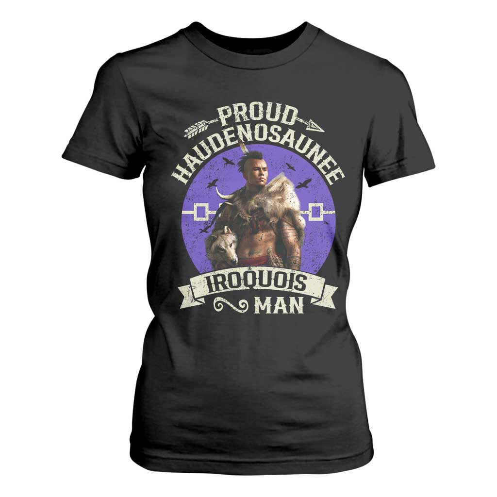 Proud Haudenosaunee Iroquois Man T Shirt For Women Mohawk Tribe Native American TS11 Black Print Your Wear