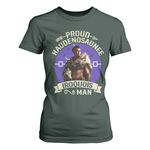 Proud Haudenosaunee Iroquois Man T Shirt For Women Mohawk Tribe Native American TS11 Dark Forest Green Print Your Wear