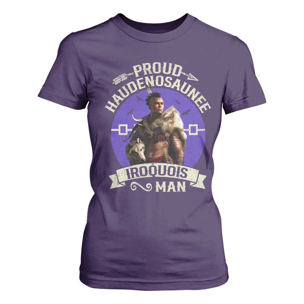 Proud Haudenosaunee Iroquois Man T Shirt For Women Mohawk Tribe Native American TS11 Purple Print Your Wear