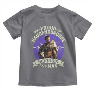 Proud Haudenosaunee Iroquois Man Toddler T Shirt Mohawk Tribe Native American TS11 Charcoal Print Your Wear