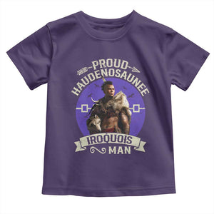 Proud Haudenosaunee Iroquois Man Toddler T Shirt Mohawk Tribe Native American TS11 Purple Print Your Wear