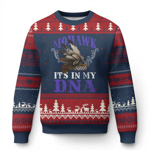 Mohawk It's In My DNA Ugly Christmas Sweater Native American Pride Mohawk Gustoweh - Print Your Wear