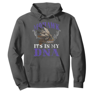 Mohawk It's In My DNA Hoodie Native American Pride Mohawk Gustoweh TS11 Dark Heather Print Your Wear