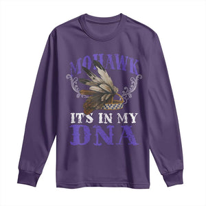 Mohawk It's In My DNA Long Sleeve Shirt Native American Pride Mohawk Gustoweh TS11 Purple Print Your Wear