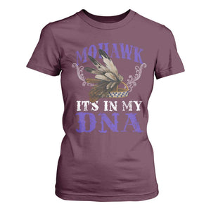 Mohawk It's In My DNA T Shirt For Women Native American Pride Mohawk Gustoweh TS11 Maroon Print Your Wear