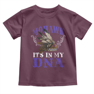 Mohawk It's In My DNA Toddler T Shirt Native American Pride Mohawk Gustoweh TS11 Maroon Print Your Wear