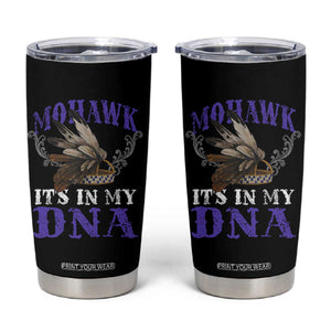 Mohawk It's In My DNA Tumbler Cup Native American Pride Mohawk Gustoweh TS11 Black Print Your Wear