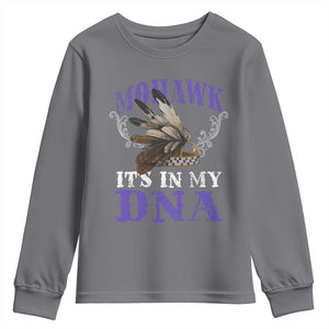 Mohawk It's In My DNA Youth Sweatshirt Native American Pride Mohawk Gustoweh TS11 Charcoal Print Your Wear