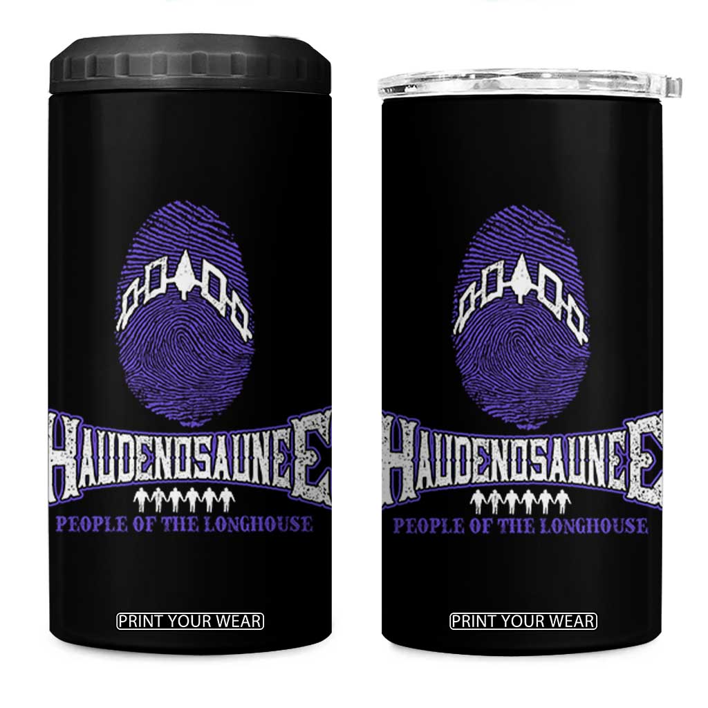 Proud Haudenosaunee Native American 4 in 1 Can Cooler Tumbler Iroquois People Of The Longhouse TS11 One Size: 16 oz Black Print Your Wear