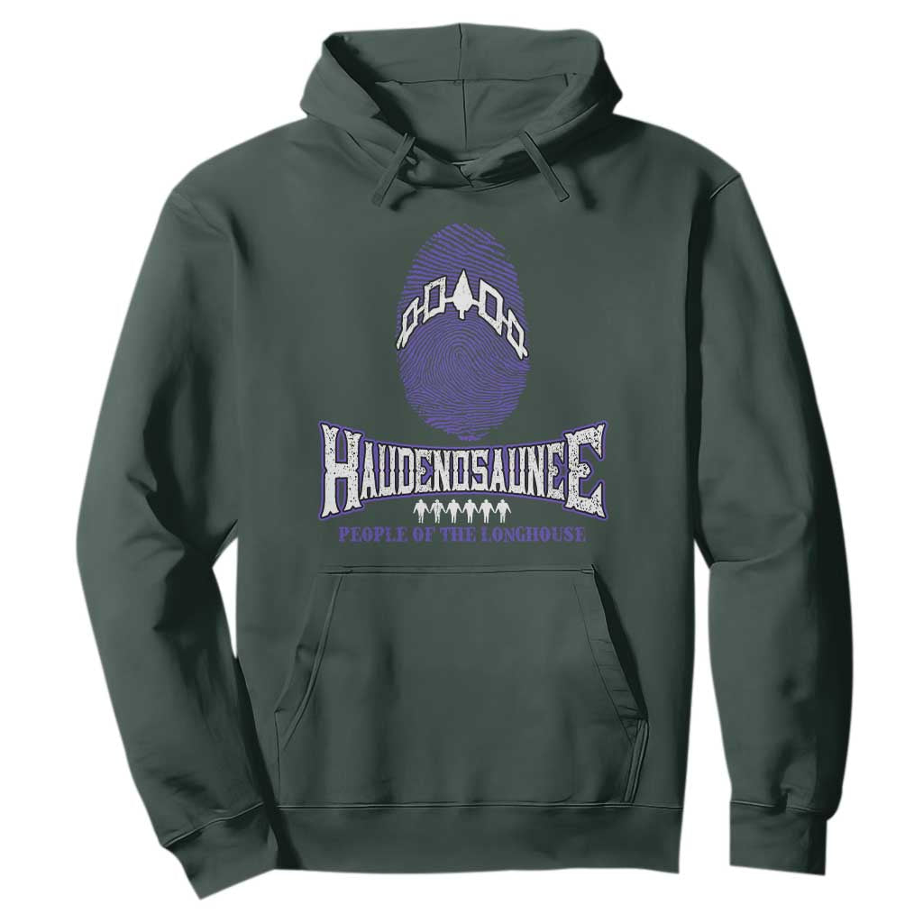 Proud Haudenosaunee Native American Hoodie Iroquois People Of The Longhouse TS11 Dark Forest Green Print Your Wear