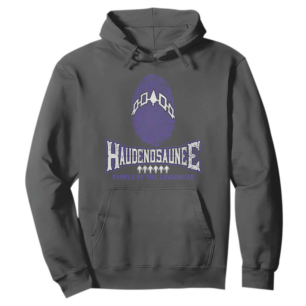 Proud Haudenosaunee Native American Hoodie Iroquois People Of The Longhouse TS11 Dark Heather Print Your Wear