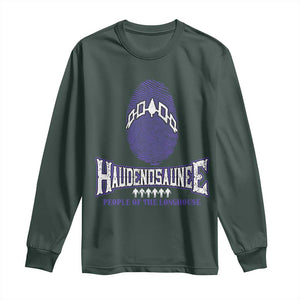 Proud Haudenosaunee Native American Long Sleeve Shirt Iroquois People Of The Longhouse TS11 Dark Forest Green Print Your Wear