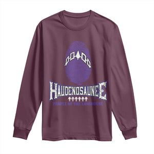 Proud Haudenosaunee Native American Long Sleeve Shirt Iroquois People Of The Longhouse TS11 Maroon Print Your Wear