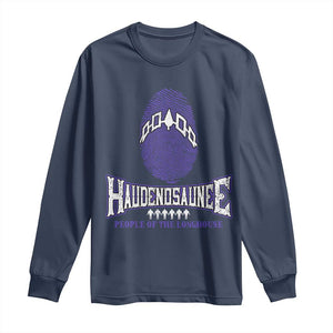 Proud Haudenosaunee Native American Long Sleeve Shirt Iroquois People Of The Longhouse TS11 Navy Print Your Wear