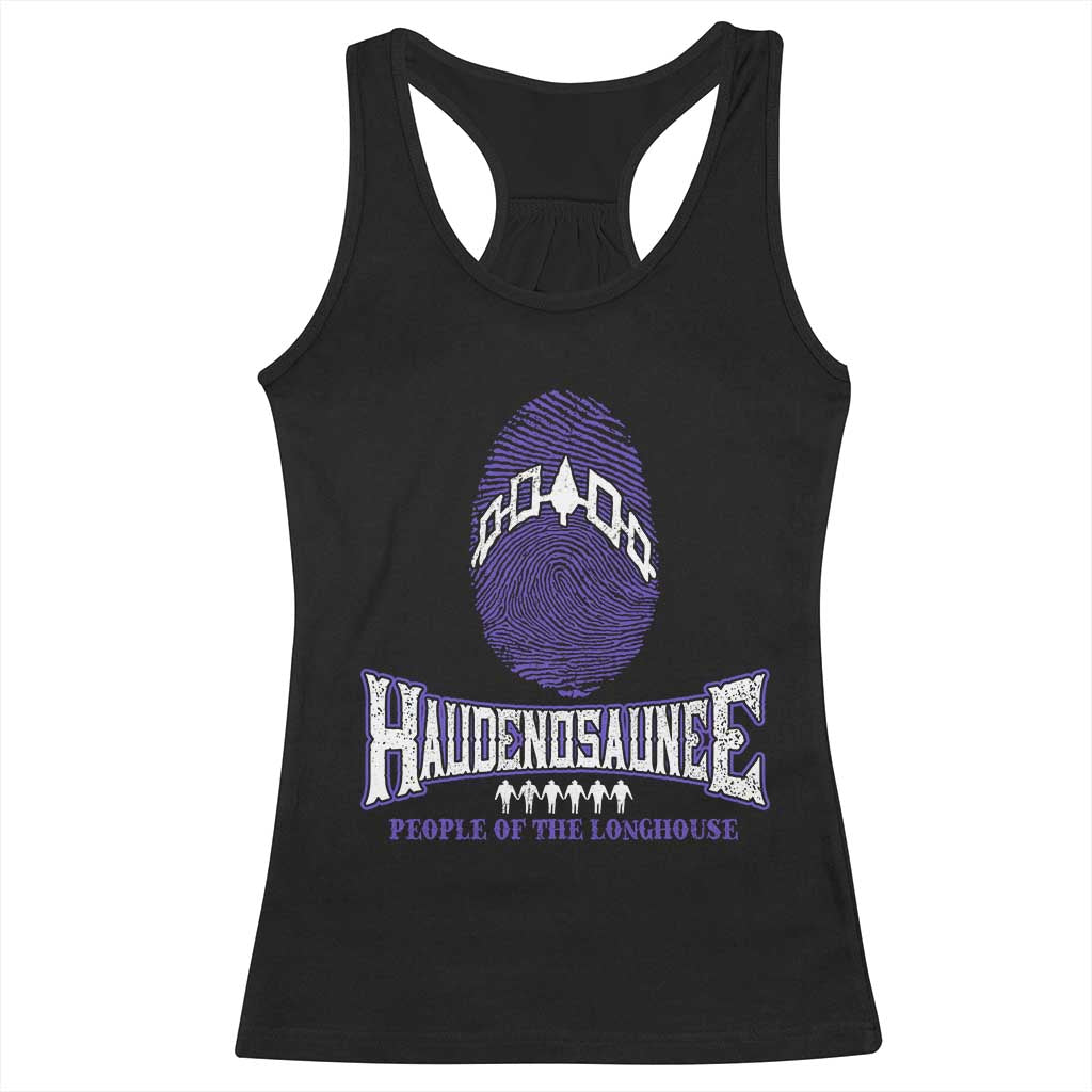 Proud Haudenosaunee Native American Racerback Tank Top Iroquois People Of The Longhouse TS11 Black Print Your Wear