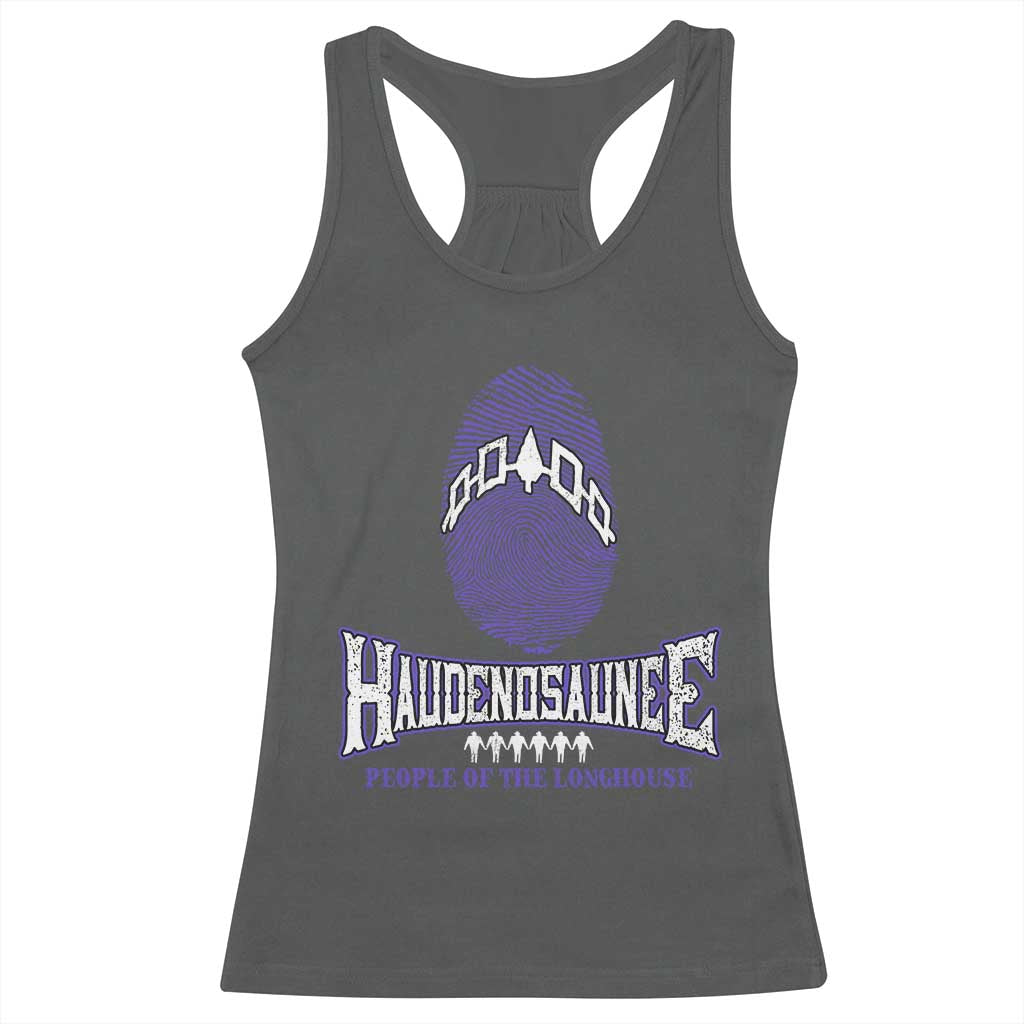 Proud Haudenosaunee Native American Racerback Tank Top Iroquois People Of The Longhouse TS11 Dark Heather Print Your Wear