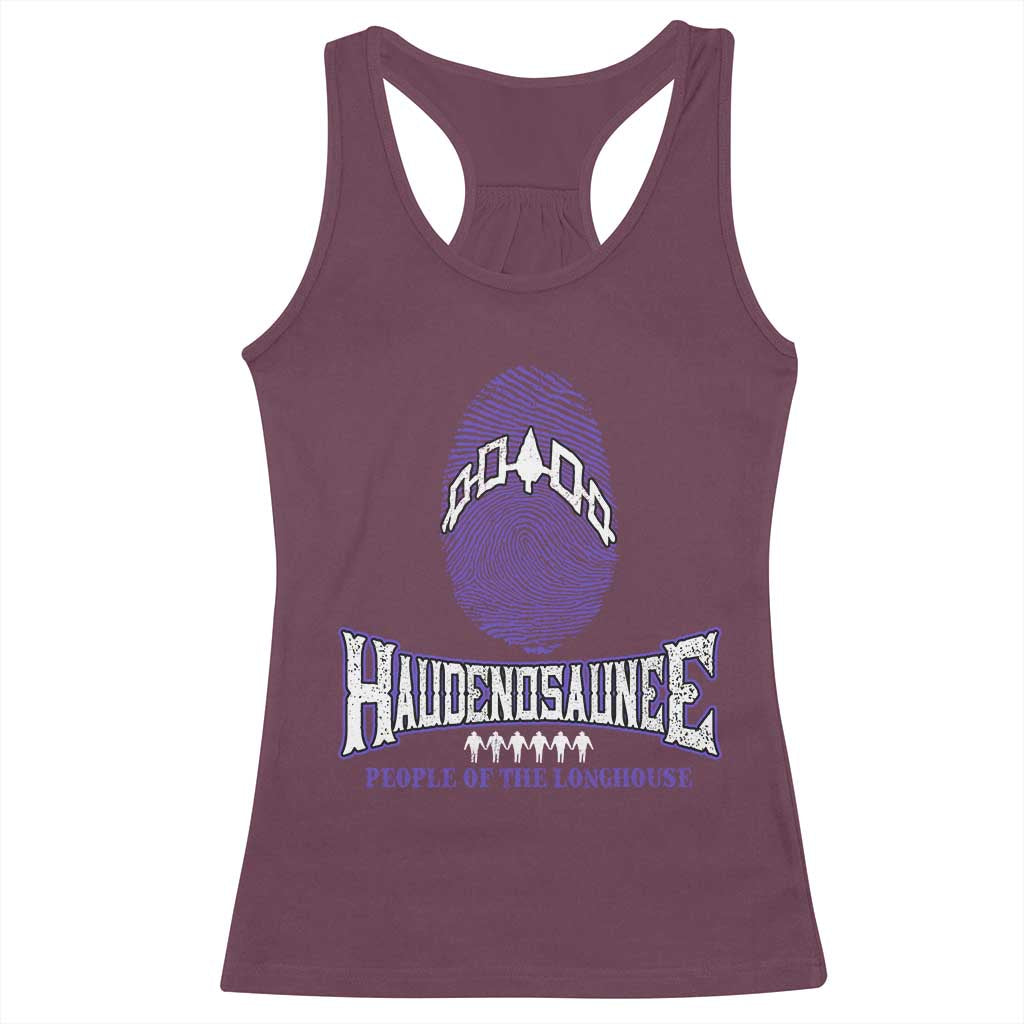 Proud Haudenosaunee Native American Racerback Tank Top Iroquois People Of The Longhouse TS11 Maroon Print Your Wear