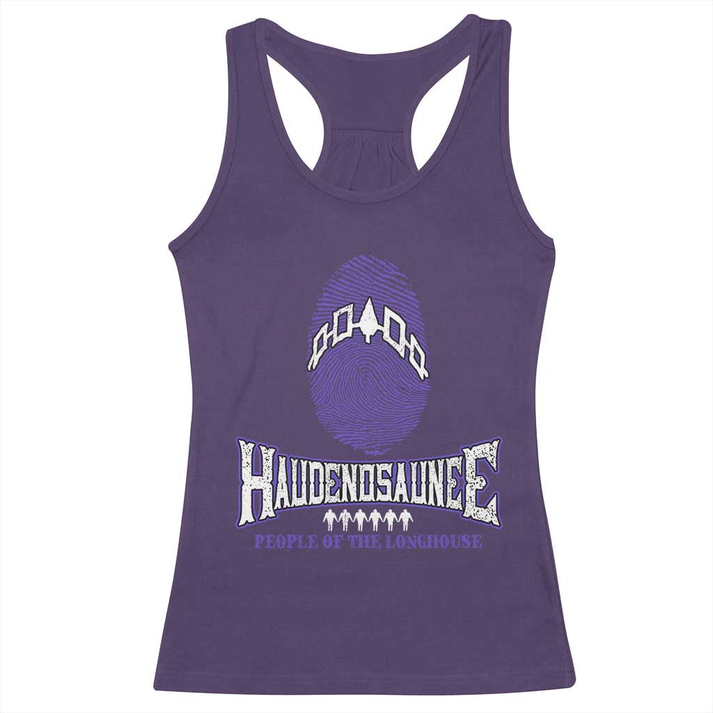 Proud Haudenosaunee Native American Racerback Tank Top Iroquois People Of The Longhouse TS11 Purple Print Your Wear