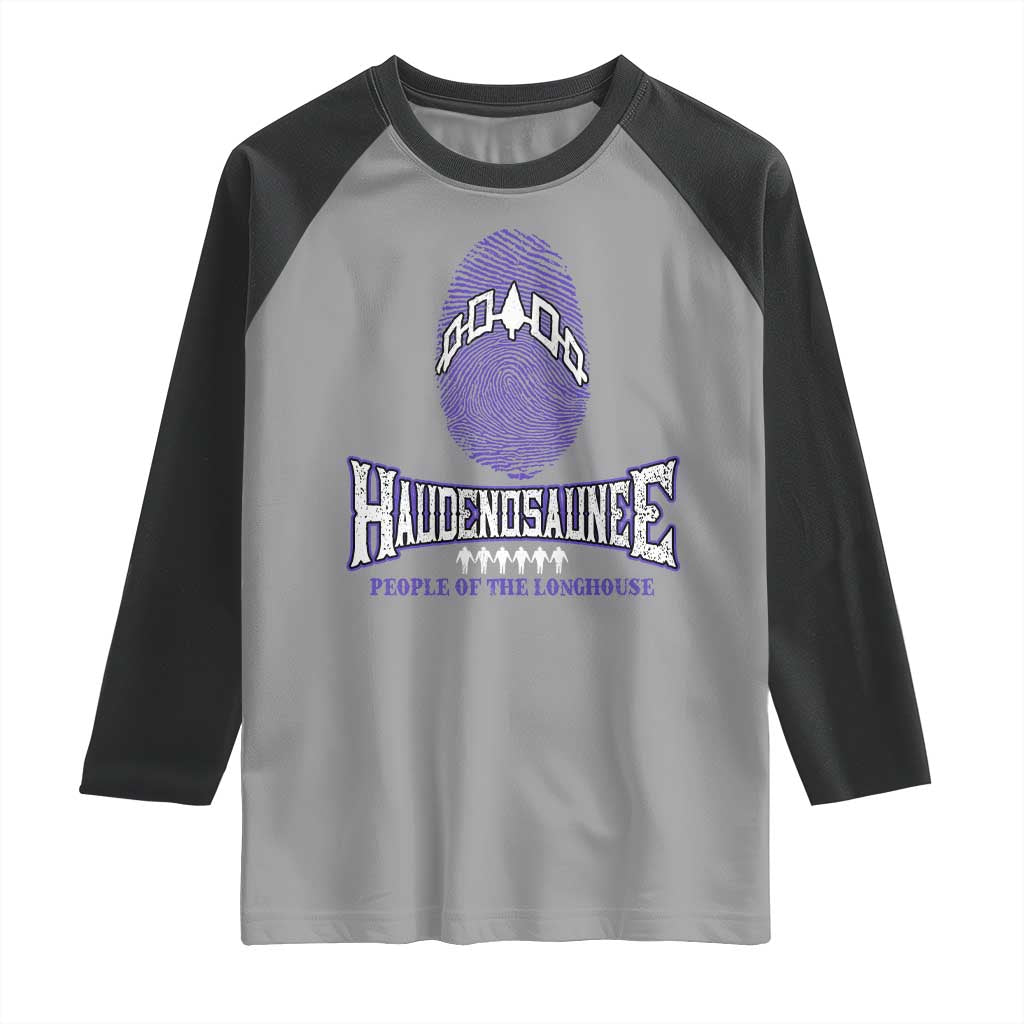 Proud Haudenosaunee Native American Raglan Shirt Iroquois People Of The Longhouse TS11 Sport Gray Black Print Your Wear