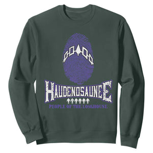 Proud Haudenosaunee Native American Sweatshirt Iroquois People Of The Longhouse TS11 Dark Forest Green Print Your Wear