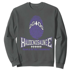 Proud Haudenosaunee Native American Sweatshirt Iroquois People Of The Longhouse TS11 Dark Heather Print Your Wear