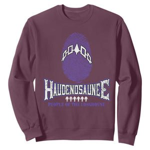 Proud Haudenosaunee Native American Sweatshirt Iroquois People Of The Longhouse TS11 Maroon Print Your Wear