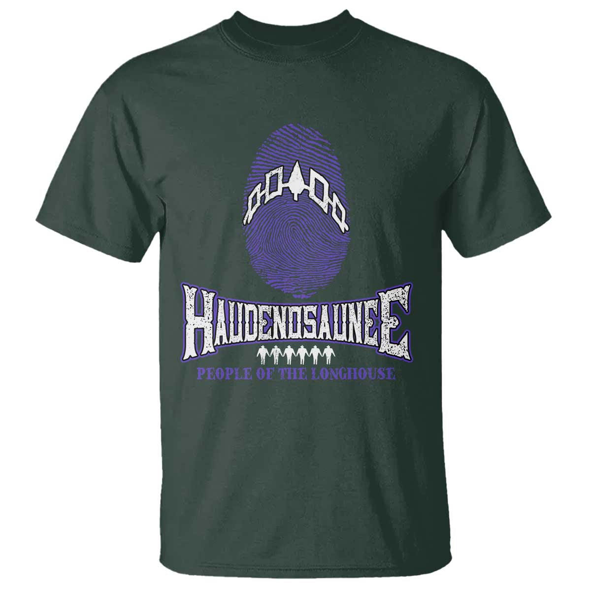 Proud Haudenosaunee Native American T Shirt Iroquois People Of The Longhouse TS11 Dark Forest Green Print Your Wear