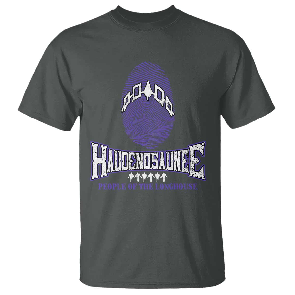 Proud Haudenosaunee Native American T Shirt Iroquois People Of The Longhouse TS11 Dark Heather Print Your Wear