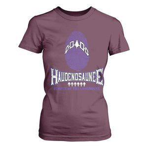 Proud Haudenosaunee Native American T Shirt For Women Iroquois People Of The Longhouse TS11 Maroon Print Your Wear