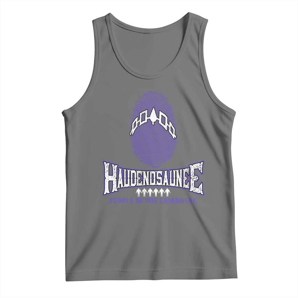 Proud Haudenosaunee Native American Tank Top Iroquois People Of The Longhouse TS11 Black Heather Print Your Wear