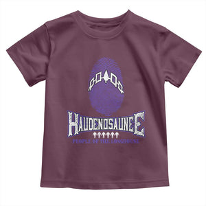 Proud Haudenosaunee Native American Toddler T Shirt Iroquois People Of The Longhouse TS11 Maroon Print Your Wear