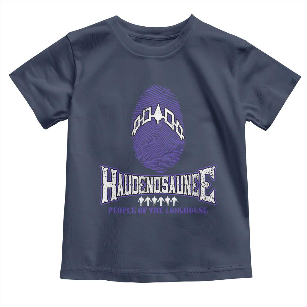 Proud Haudenosaunee Native American Toddler T Shirt Iroquois People Of The Longhouse TS11 Navy Print Your Wear