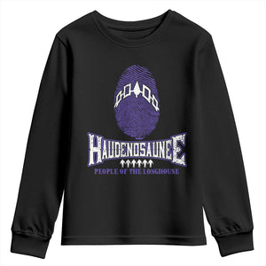 Proud Haudenosaunee Native American Youth Sweatshirt Iroquois People Of The Longhouse TS11 Black Print Your Wear
