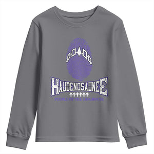 Proud Haudenosaunee Native American Youth Sweatshirt Iroquois People Of The Longhouse TS11 Charcoal Print Your Wear