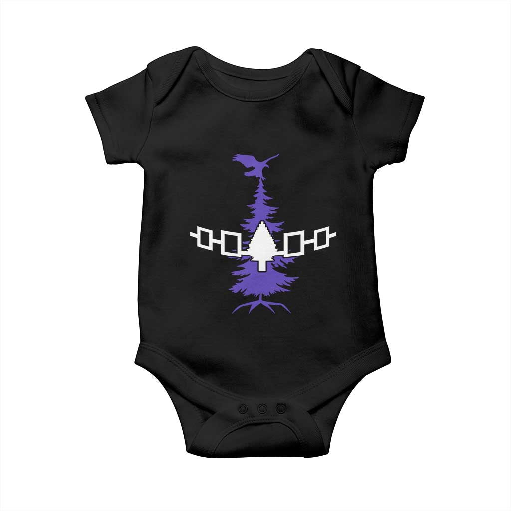 Iroquois Flag Haudenosaunee Iroquoian Native American Tribe Tree of Life Baby Onesie TS11 Black Print Your Wear
