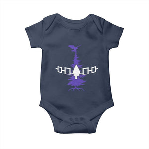 Iroquois Flag Haudenosaunee Iroquoian Native American Tribe Tree of Life Baby Onesie TS11 Navy Print Your Wear